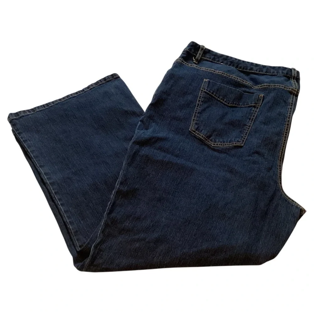 CJ Banks Dark Blue Flare Jeans Stretch Plus Size 28W (3X)